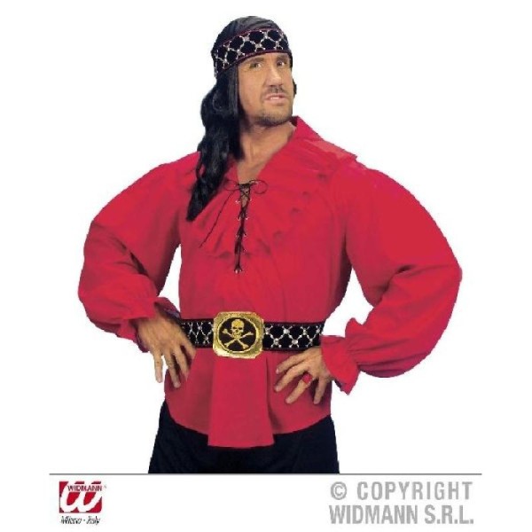 Chemise homme pirate rouge (40/44) - Photo n°1