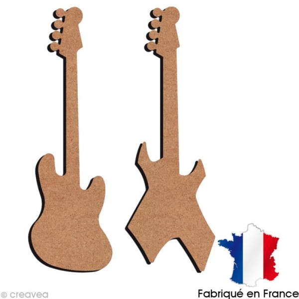 Guitares électriques en bois 30 cm - Photo n°1