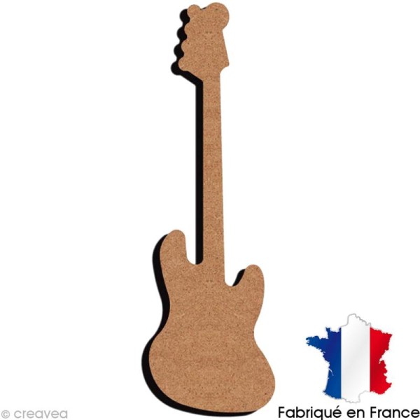 Guitare en bois - 21 cm - Support déco fantaisie - Creavea