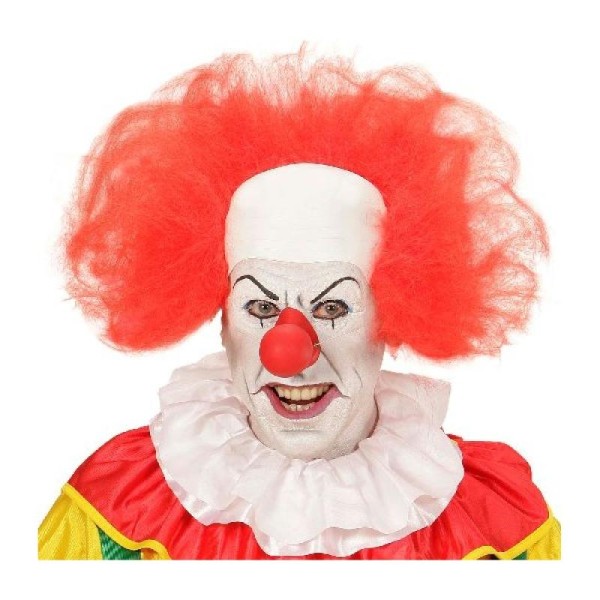 Coiffe de clown avec cheveux rouge luxe - Photo n°1