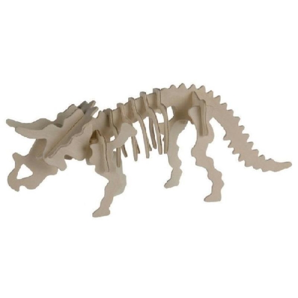 Puzzle Bois 3D Tricératops – 12 x 30 cm - Photo n°1
