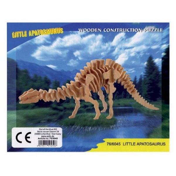 Puzzle Bois 3D Apatosaurus – 12 x 30 cm - Photo n°2