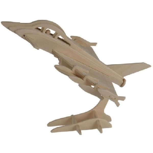 Puzzle Bois 3D Avion Typhoon – 13 x 19 cm - Photo n°1