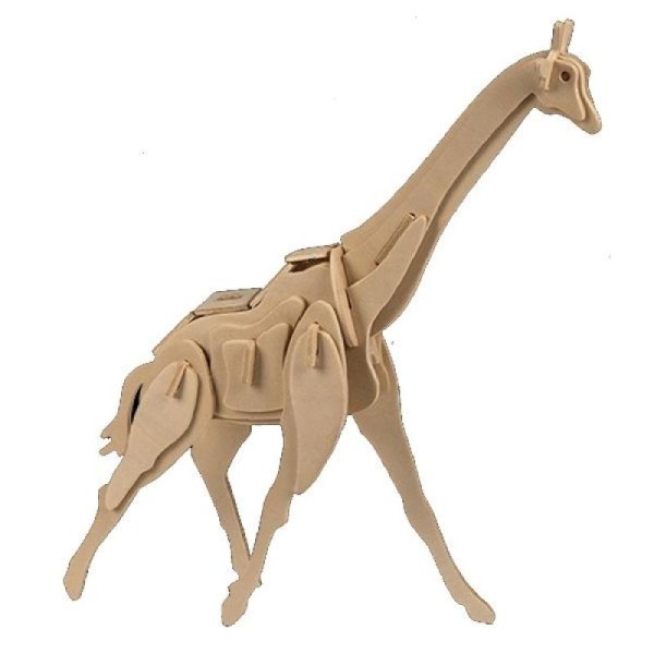 Puzzle bois 3D girafe - 20 x 28 cm - Photo n°1