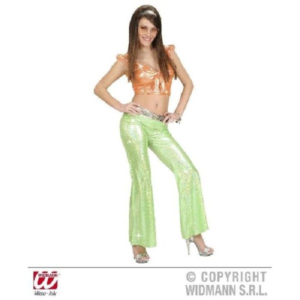 Pantalon paillettes holographiques vertes- Taille M - Photo n°2