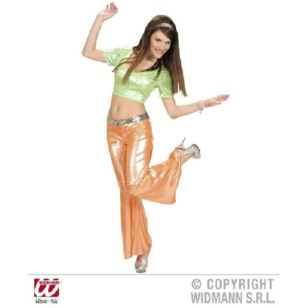 Pantalon paillettes holographiques oranges - Taille M - Photo n°2