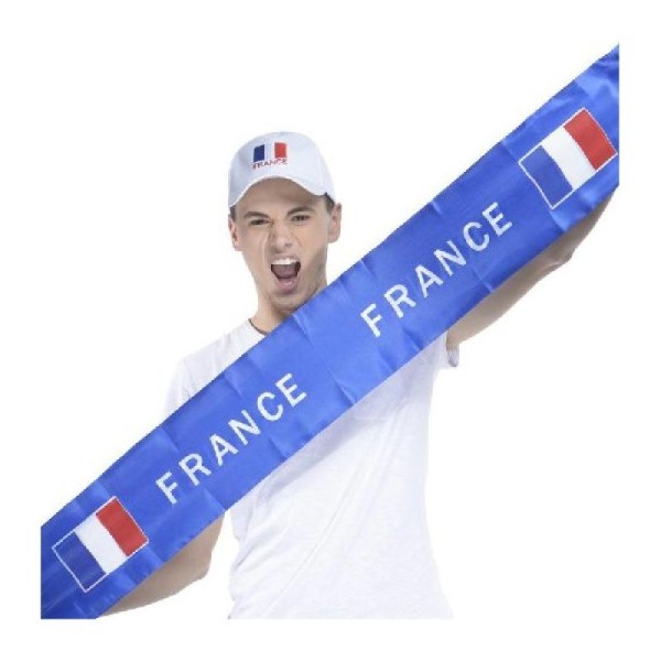 Écharpe de supporter France polyester 135 x 15 cm - Photo n°1