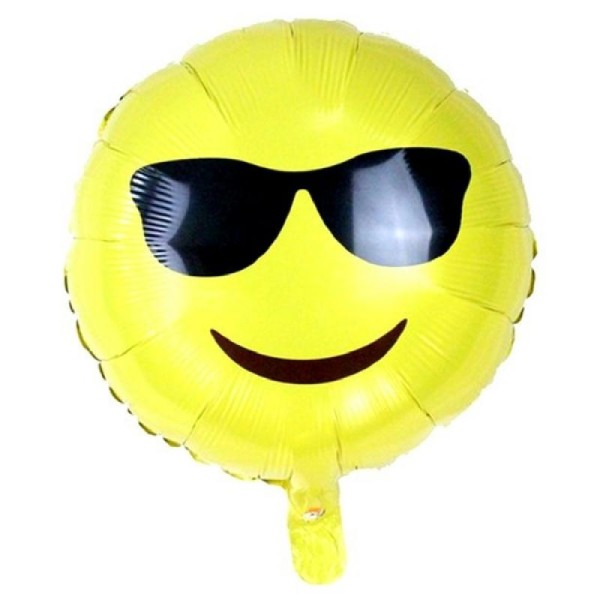 Ballon alu. Soleil Smiley 45 cm - Photo n°1