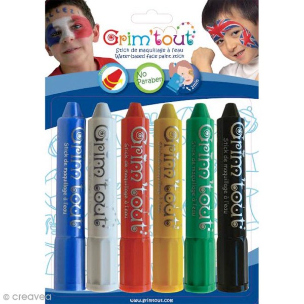 Maquillage Carnaval 9 couleurs Grim'tout - Sans paraben - Kit maquillage  enfant - Creavea