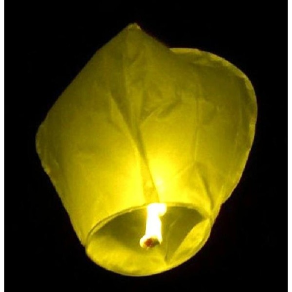 Lanterne céleste jaune 90 x 50 cm - Photo n°1