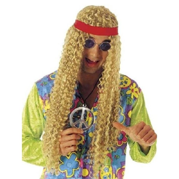 Perruque hippie avec bandeau - Photo n°1