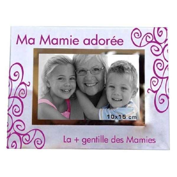 Cadre photo Mamie Adorée - 23 x 18 cm - Photo n°1