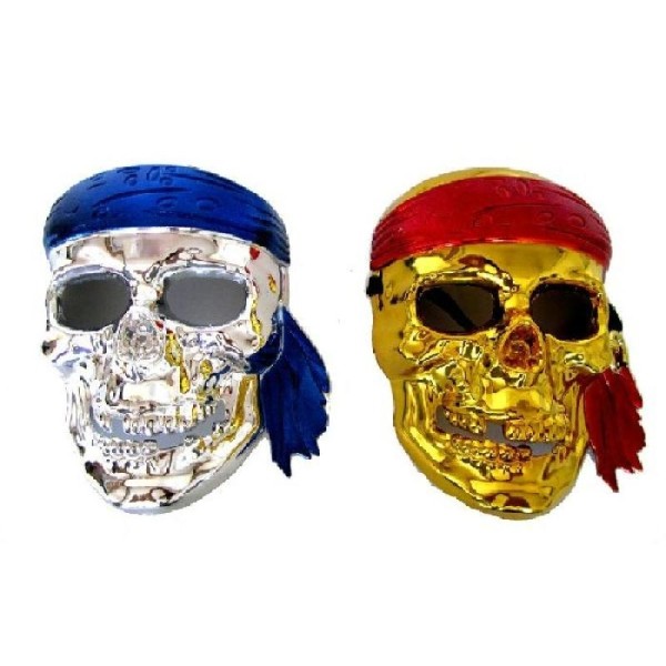 1 Masque skeleton 3D or ou argent - Photo n°1