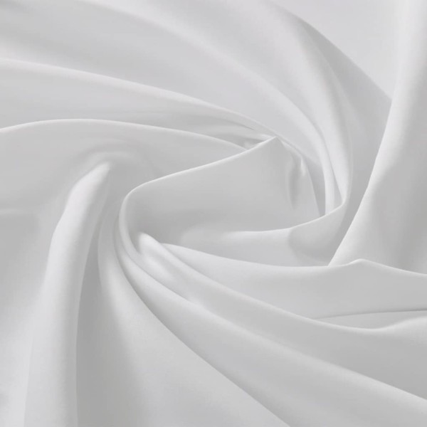 Tissu Satin Microfibre Blanc 1,45 X 20 M - Photo n°1