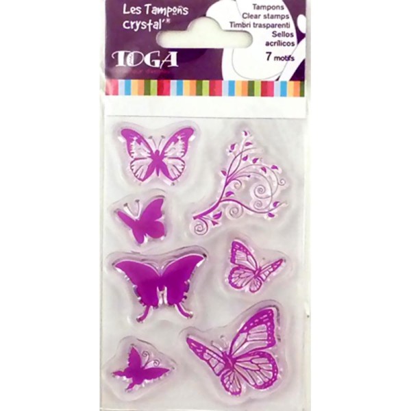 Tampons crystal Papillon en vol x 7 - Photo n°2