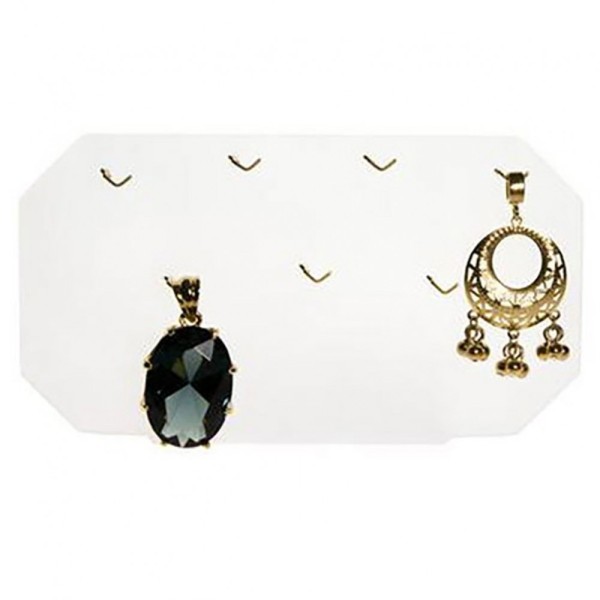 Porte bijoux présentoir pour pendentifs 7 crochets métal Translucide - Photo n°2