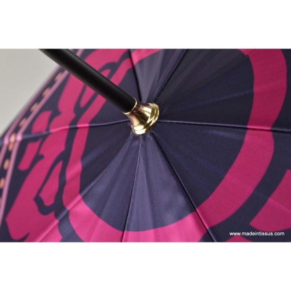 Parapluie Piganiol satin imprimé orient violet - Photo n°4