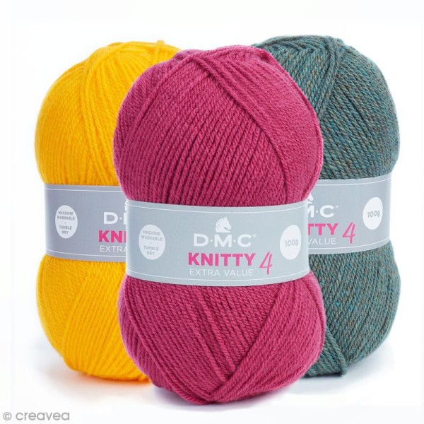 Laine Knitty 4 DMC - 100 g - Plusieurs coloris - Photo n°1