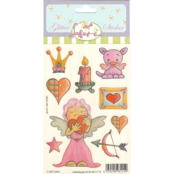 Glitter Stickers Ange Amour - Photo n°1