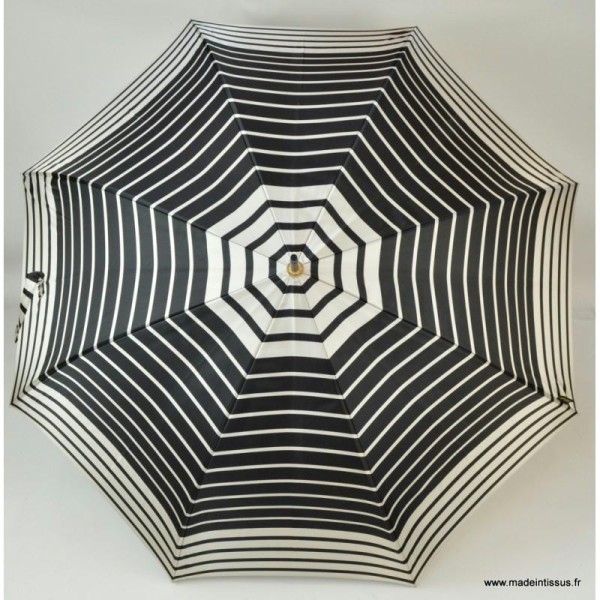 Parapluie Piganiol rayures noir - Photo n°2