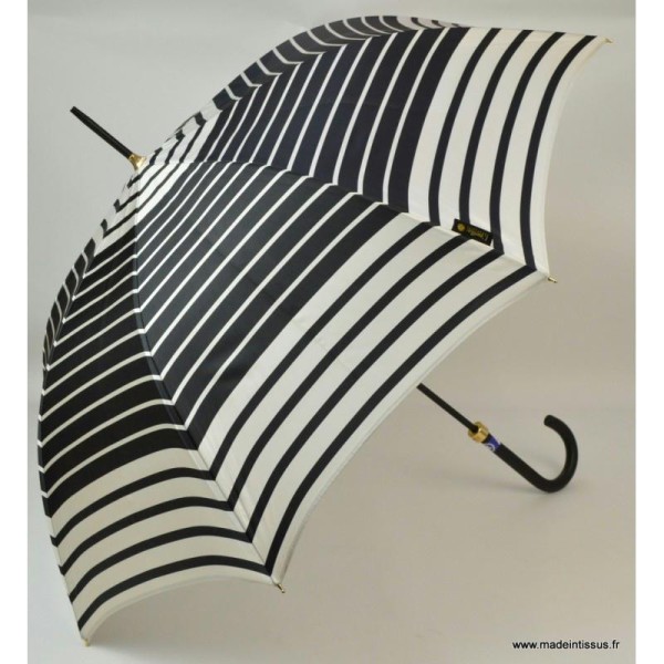 Parapluie Piganiol rayures noir - Photo n°1