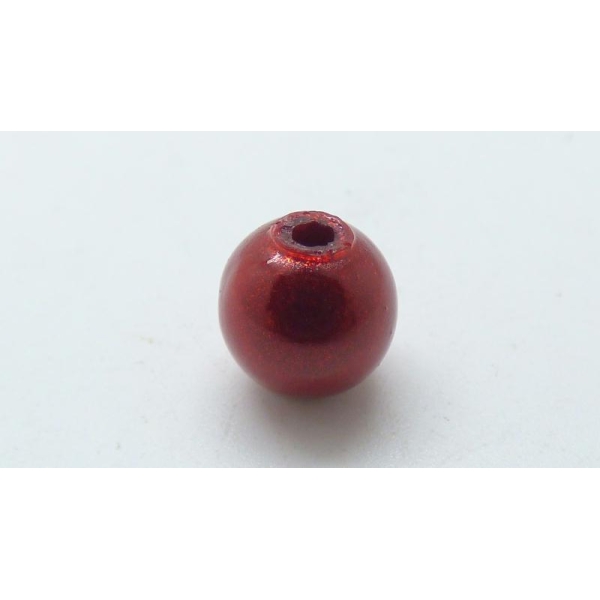 20 Perle Acrylique Magique Rouge Bordeaux 8mm - Photo n°1