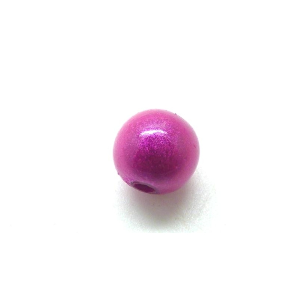 20 Perle Acrylique Magique Fuchsia 8mm - Photo n°1