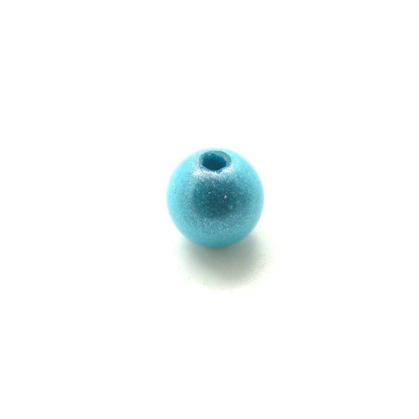 20 Perle Acrylique Magique Bleu Clair 8mm - Photo n°1