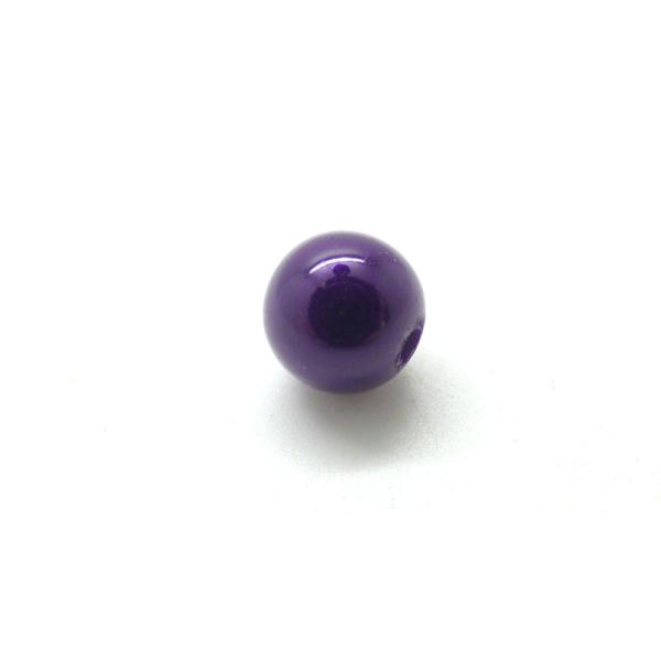 20 Perle Acrylique Magique Violet Foncé 8mm - Photo n°1