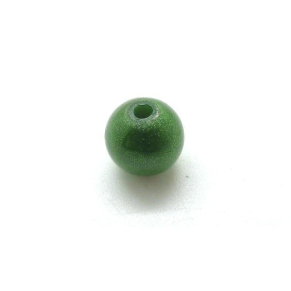 20 Perle Acrylique Magique Vert Foncé 8mm - Photo n°1