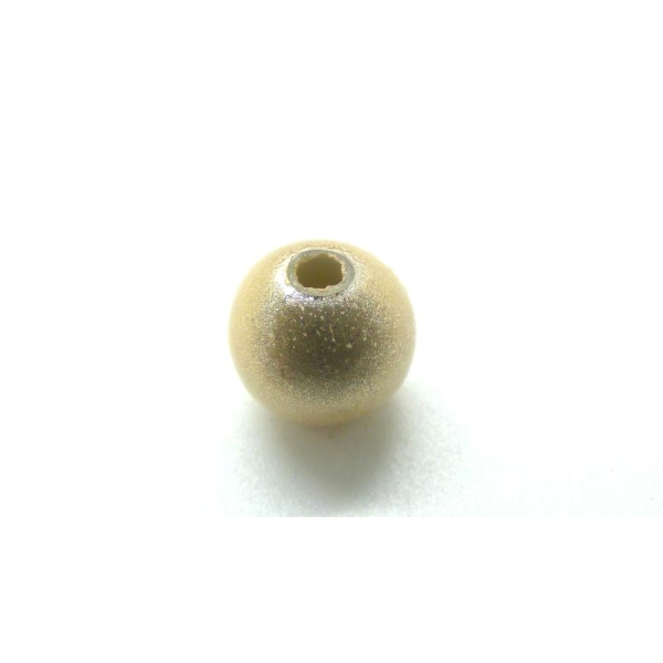 20 Perle Acrylique Magique Beige 8mm - Photo n°1