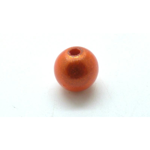20 Perle Acrylique Magique Orange 8mm - Photo n°1