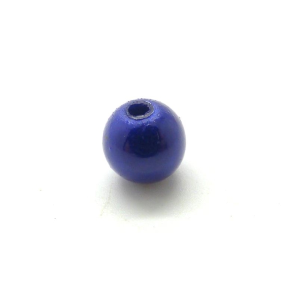 20 Perle Acrylique Magique Bleu Foncé 8mm - Photo n°1