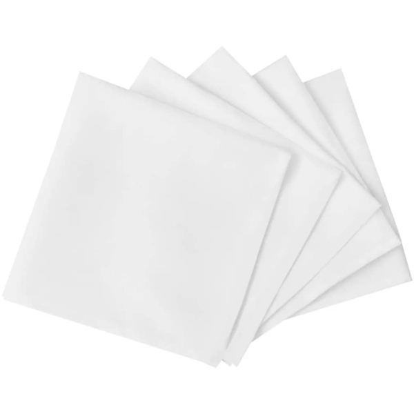 10 Serviettes De Table Blanc 50 X 50 Cm - Photo n°2