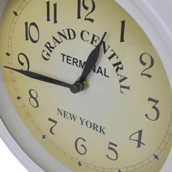 Horloge De Gare Blanche Retro Double Face New York - Photo n°3