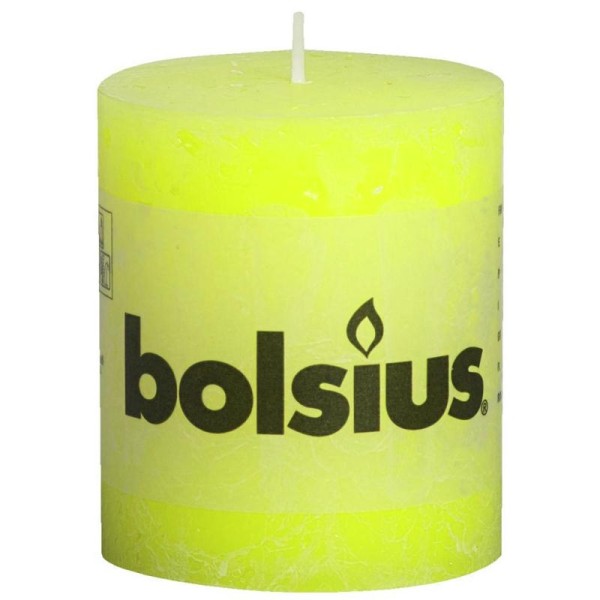 Bolsius bougie cylindre jaune 80/68 6 pièces - Photo n°2