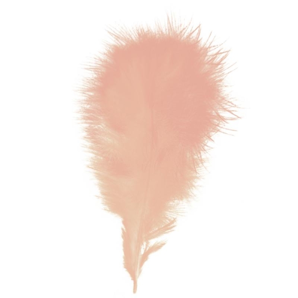 Plumes marabout Rose - 15 pièces - Photo n°1