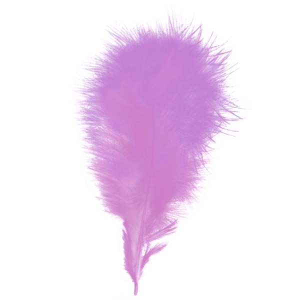 Plumes marabout Lilas - 15 pièces - Photo n°1