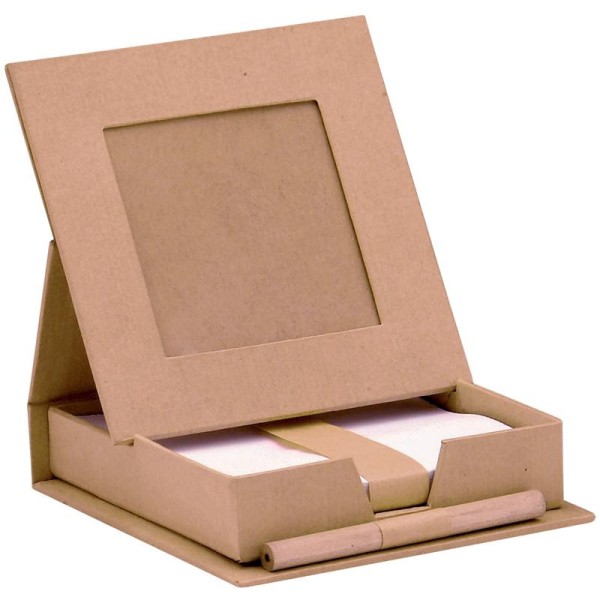 Boîte à mémos en carton à décorer 11,5 cm - Photo n°1