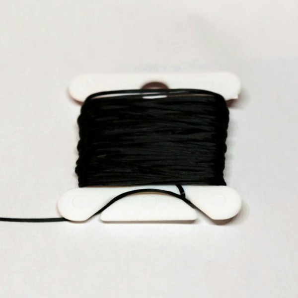 Fil élastique Noir 0.5 millimètres X 6 + support plastique - Photo n°1