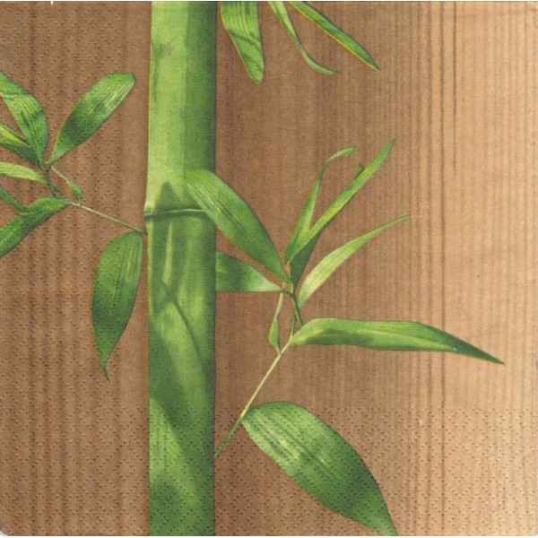 4 Serviettes en papier Asie Bambou Format Lunch - Photo n°2
