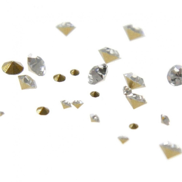 Strass diamant en verre qualité supérieure 10 pièces - 2 mm de diamètre Blanc - Photo n°3