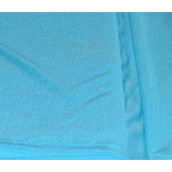 Tissu Mousseline Lycra – Polyester Elasthanne – Fluide – Turquoise – Coupe par 50 cms - Photo n°1