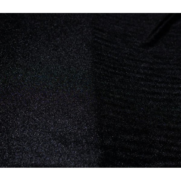Tissu Mousseline Lycra – Polyester Elasthanne – Fluide – Noir – Coupe par 50 cms - Photo n°1