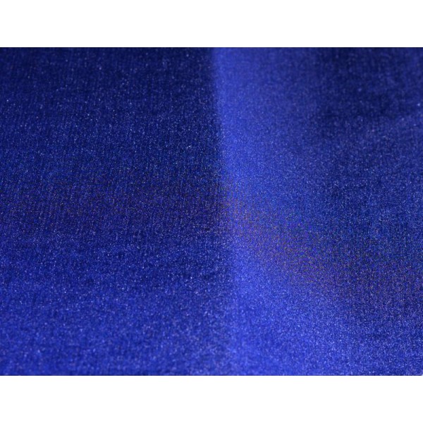 Tissu Mousseline Lycra – Polyester Elasthanne – Fluide – Bleu Royal – Coupe par 50 cms - Photo n°1