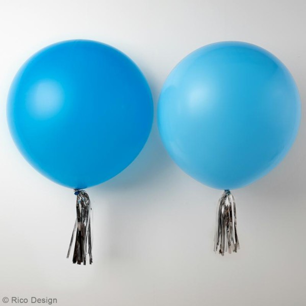 Maxi Ballons de baudruche Rico Design YEY - Bleu clair et bleu - 90 cm - 2 pcs - Photo n°2