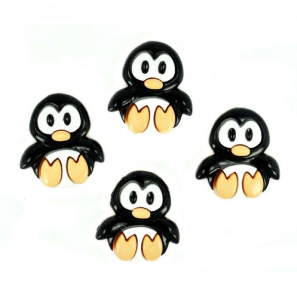 Boutons Dress It Up - Kids : Playful Penguins / Penguin - Photo n°1
