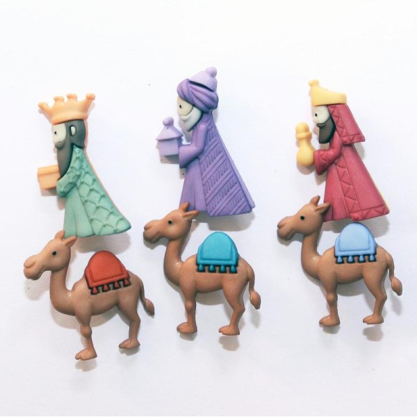 Boutons Dress It Up : Collection Noël - Les Trois Mages - We Three Kings - Photo n°1