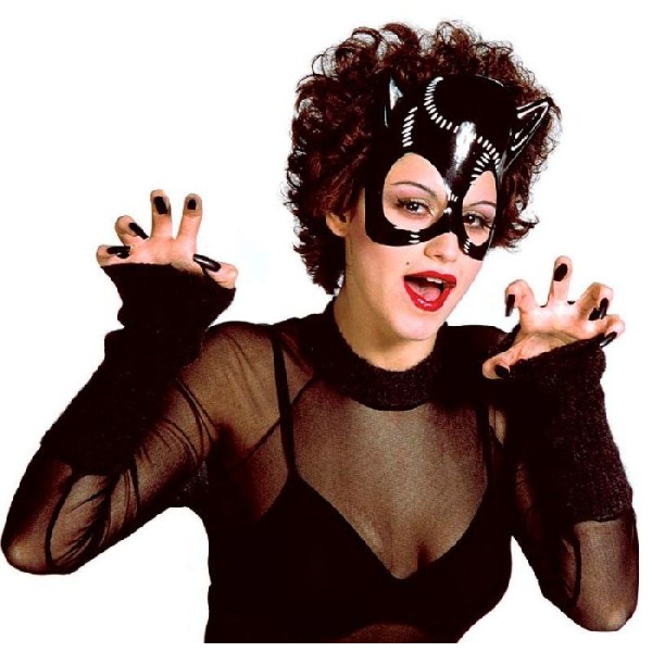 Masque noir en PVC Cat girl - Photo n°1