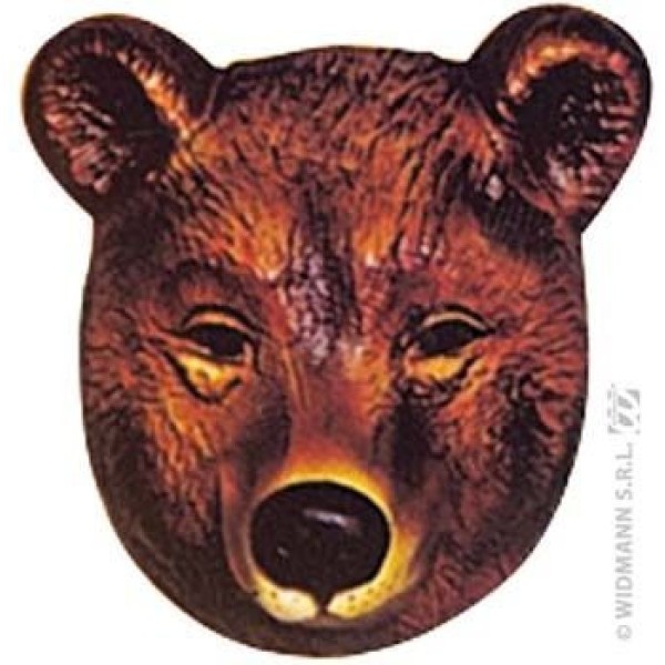 4 masques ours enfant PVC 3D - 19 x 16 cm - Photo n°1